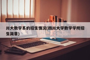 川大数学系的招生情况(四川大学数学学院招生简章)
