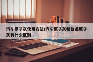 汽车原子灰使用方法/汽车原子灰和普通原子灰有什么区别